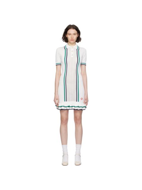 CASABLANCA Off-White Button Minidress