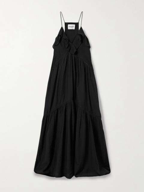 Isabel Marant Étoile Vasma Tiered Ruffled Cotton-blend Maxi Dress