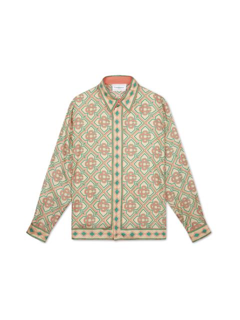 CASABLANCA Pastel Diamond Monogram Silk Shirt