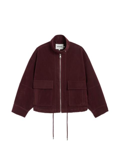 APPARIS Kate faux-suede bomber jacket