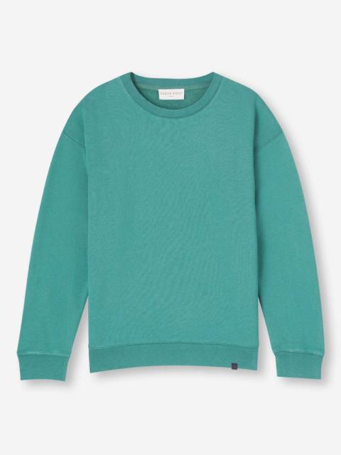 Derek Rose Women's Sweatshirt Quinn Cotton Modal Stretch Teal