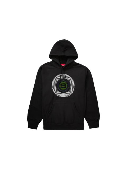 Supreme Chenille Applique Hooded Sweatshirt Black