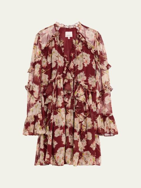 Cinq à Sept Mae Long-Sleeve Bouquet Albani Mini Dress