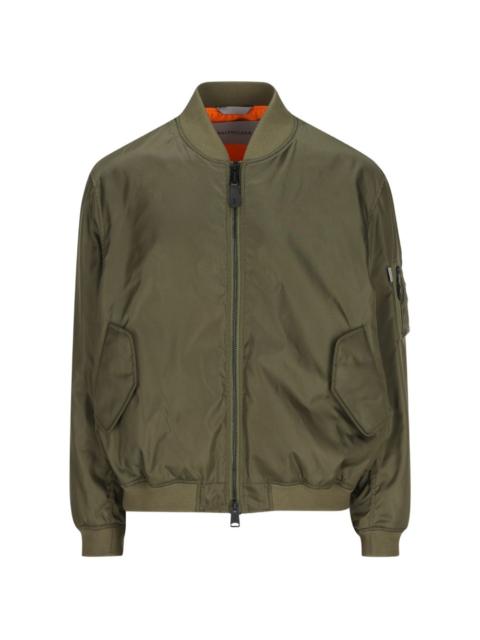 BALENCIAGA off-shoulder oversized bomber jacket