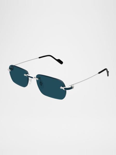 Cartier Men's Nylon and Metal Oval Sunglasses