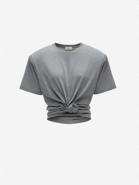 MAGDA BUTRYM Knotted t-shirt in grey