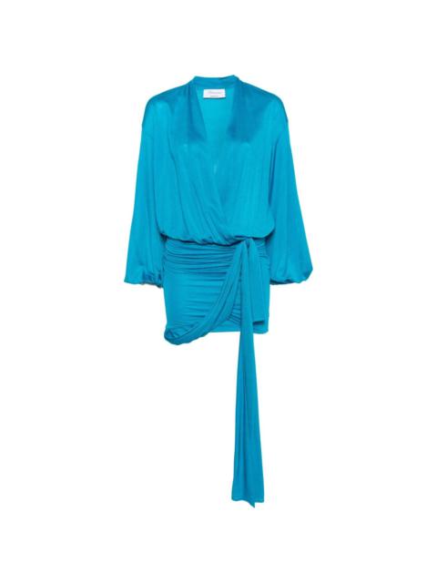 Blumarine draped sable-jersey mini dress