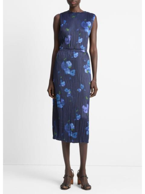 Vince Poppy Blur Crushed Satin Column Skirt
