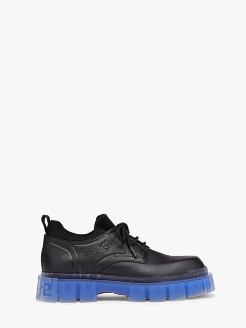 FENDI Black leather lace-ups