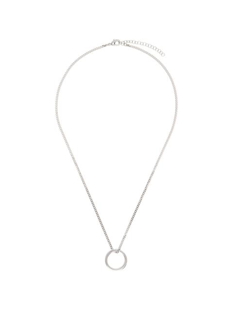 MM6 Maison Margiela Minimal Logo Ring Pendant Necklace