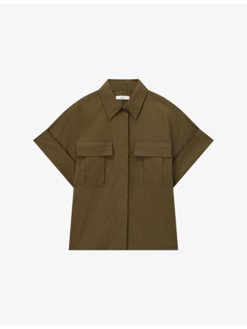 JOSEPH Justo Flap-Pocket Cotton-Poplin Shirt