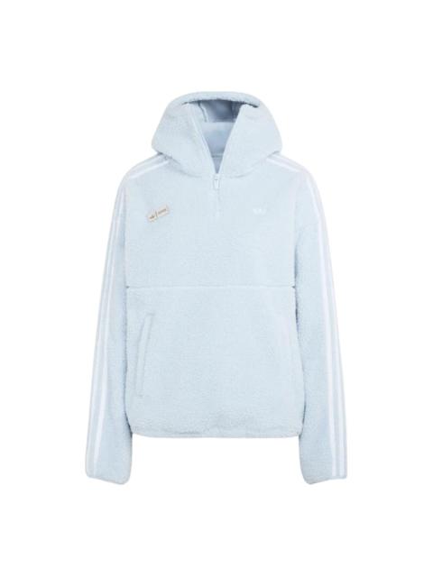 adidas Originals (WMNS) adidas x Jennie Fleece Hoodie Jacket Asia Sizing 'Wonder Blue' LD8925