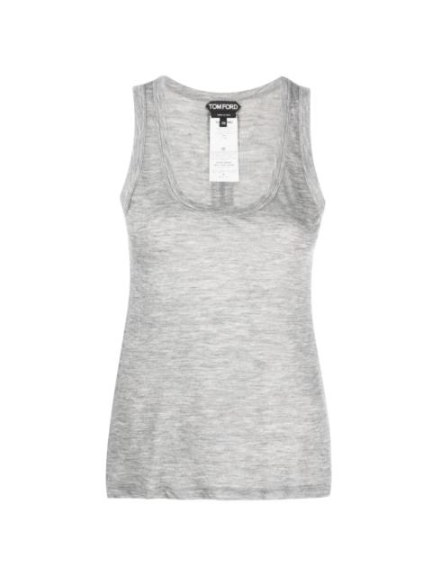 mÃ©lange cashmere tank top