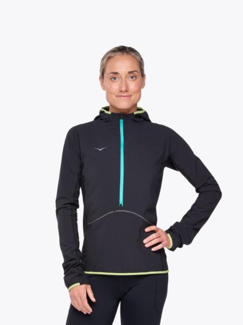 HOKA Women's SkyGlow Half-Zip in Black