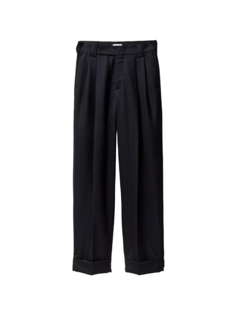 VERSACE pinstripe wool twill oversized pants