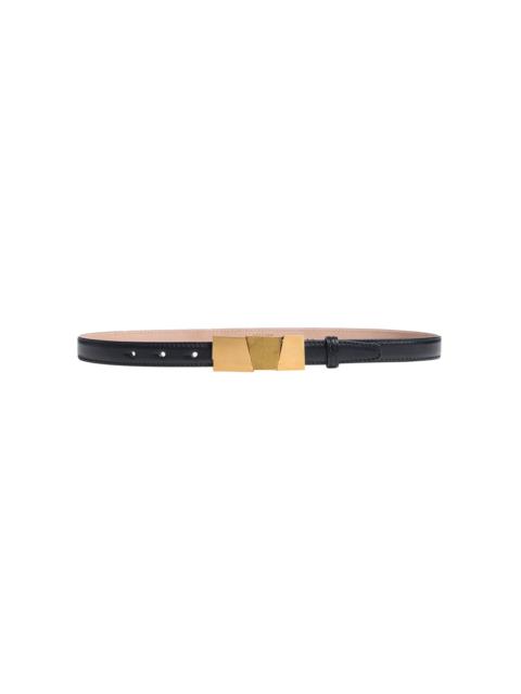 KHAITE Axel Antique Gold Leather Belt gold