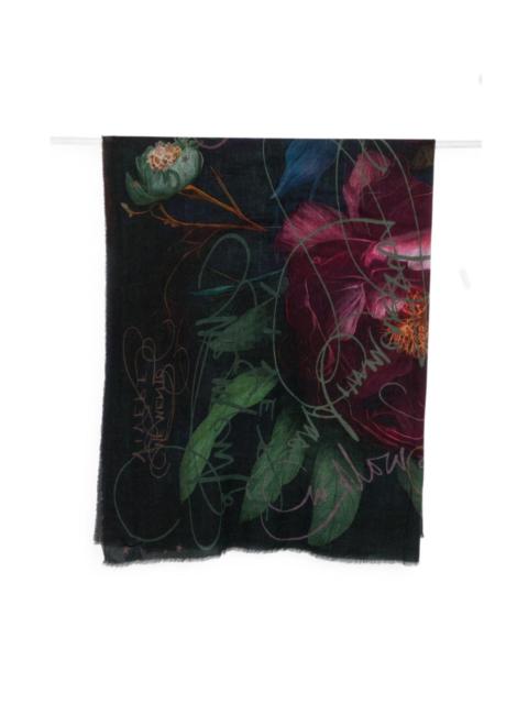 Faliero Sarti Memento print wool stole