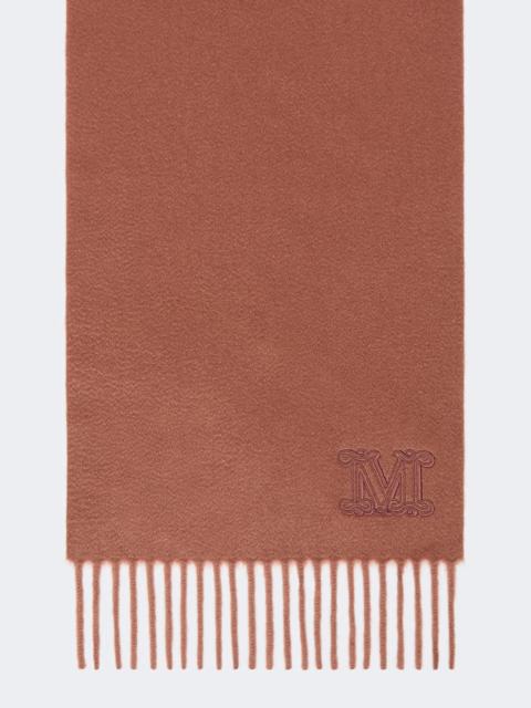 Max Mara DALIA Cashmere stole with Monogram embroidery - SHADED PINK