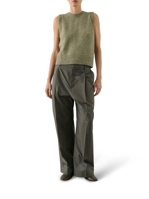 soeur WATSON POPLIN TROUSERS WITH PLEATS