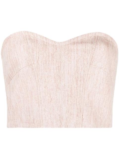 forte_forte strapless bustier crop top
