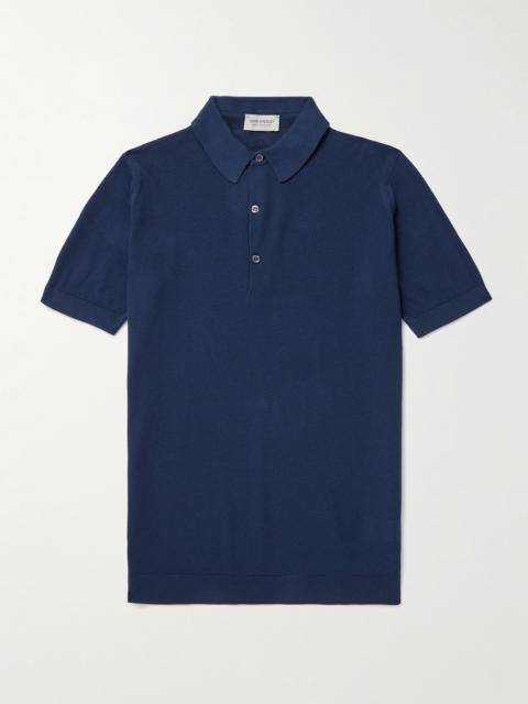 JOHN SMEDLEY Roth Slim-Fit Sea Island Cotton-Piqué Polo Shirt