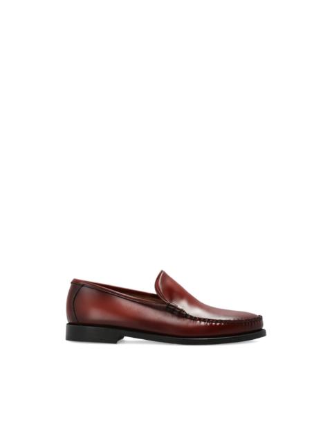G.H.BASS stitched leather loafers