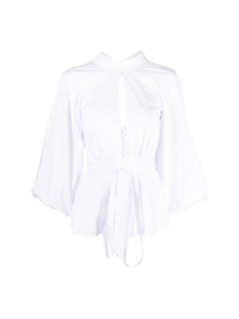 Danica cut-out belted blouse