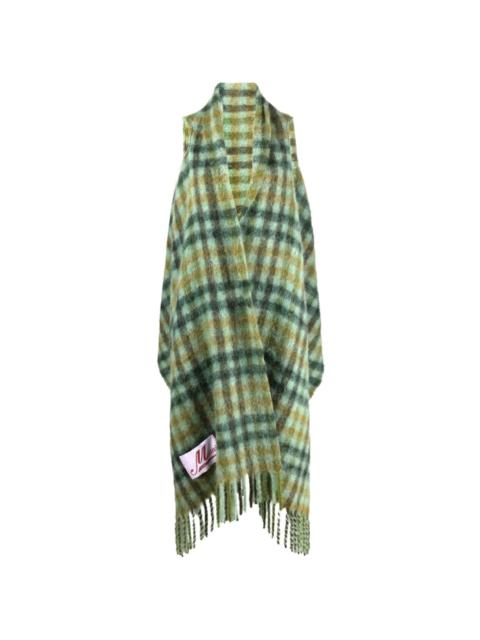 Marni cut-out detail checked scarf