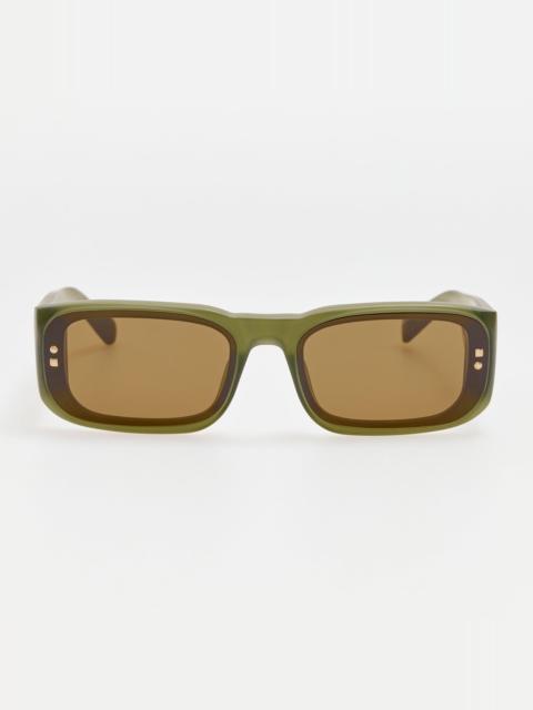 LINDA FARROW Pisco Sunglasses in Green
