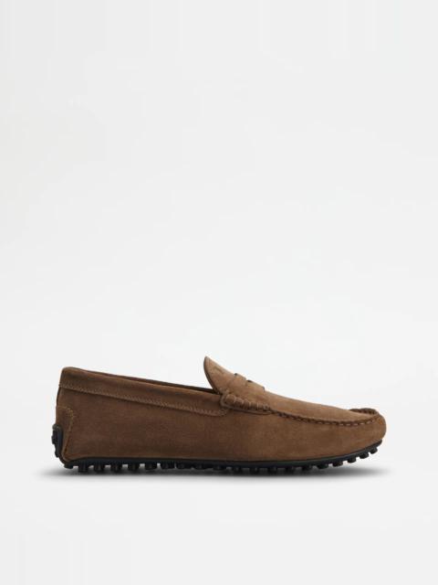 CITY GOMMINO DRIVING SHOES IN SUEDE - BROWN
