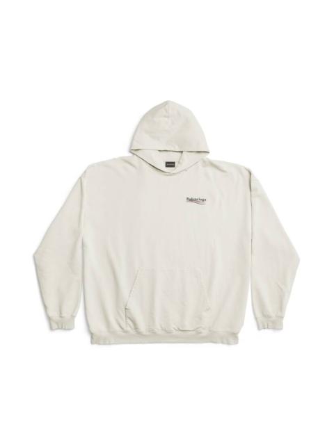Political Campaign Hoodie Large Fit in Off White