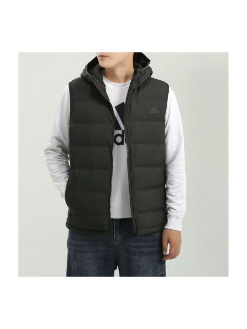 adidas adidas Helionic Vest Stay Warm hooded Down Vest Brown GD4729