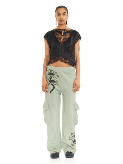 Collina Strada OLIVE TWIN FLOWERS CARGO SWEATPANT