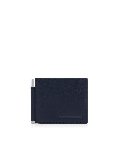 TOM FORD SUPPLE GRAIN LEATHER ELONGATED T LINE MONEY CLIP WALLET
