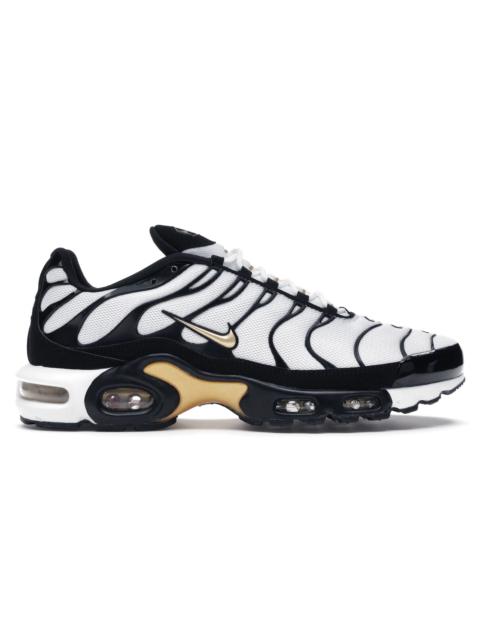 Nike Air Max Plus White Black Metallic Gold