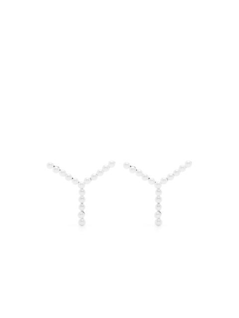Y/Project Mini Y pearl-detail earrings