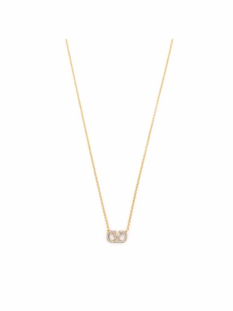 VLogo Signature crystal-embellished necklace