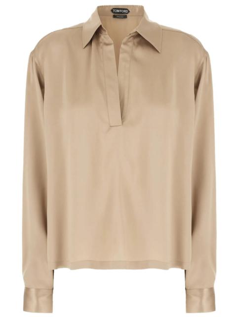 TOM FORD SILK SATIN POLO