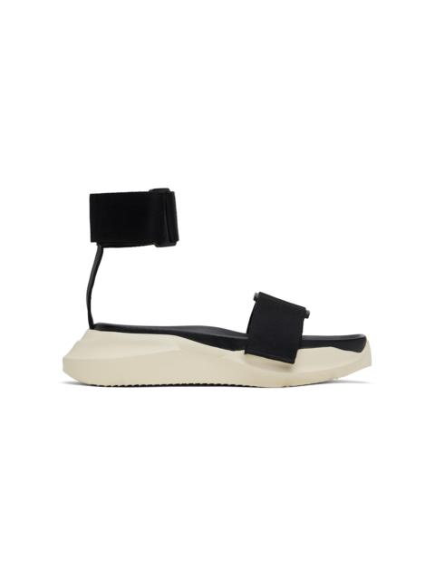 Rick Owens Black Hollywood Strap Spartan Geth Slide Sandals