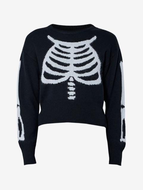 VAQUERA skeleton-motif ribbed-knit sweater