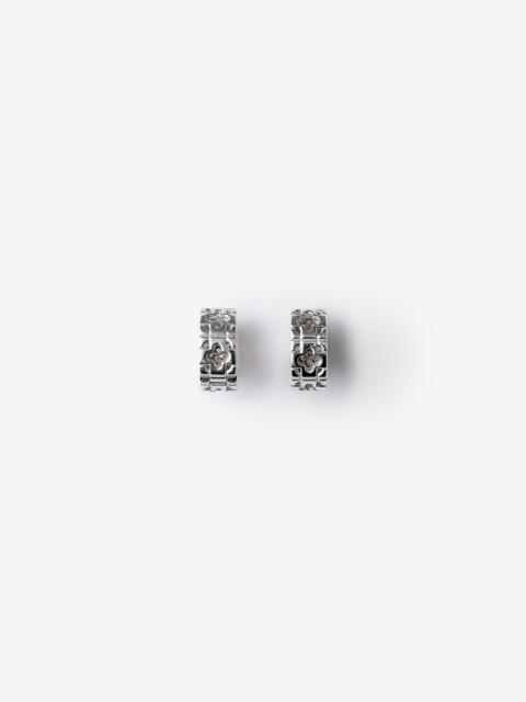 Burberry Silver Rose Earrings