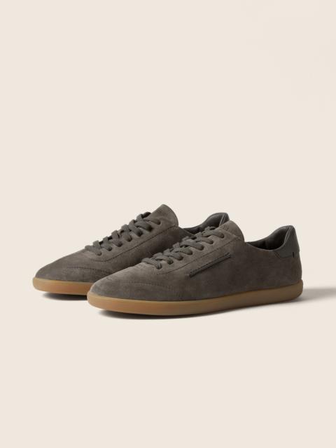ZEGNA DARK TAUPE 232 SUEDE SNEAKERS