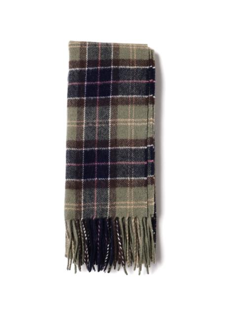 Barbour checked wool scarf