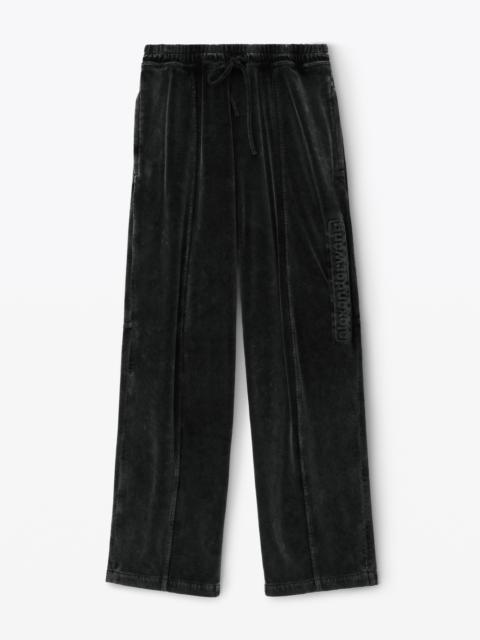 Alexander Wang logo track pant in velour