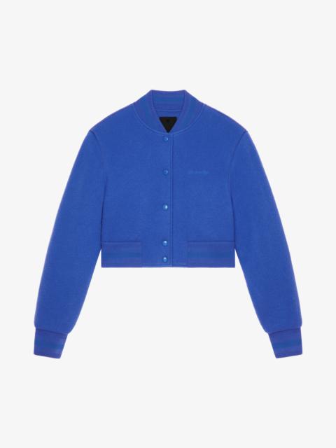 Givenchy CROPPED VARSITY JACKET IN WOOL