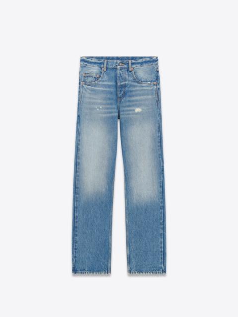 long extreme baggy jeans in lake medium blue denim