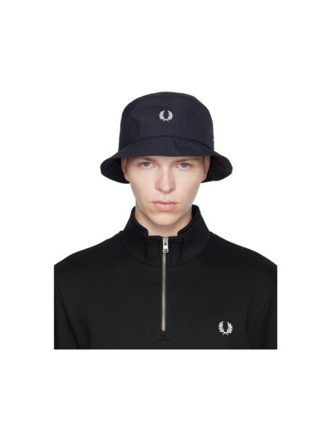 Fred Perry Navy Dual Branded Bucket Hat