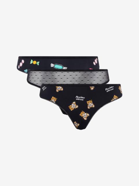 Moschino SET OF 3 PATTERNED BRIEFS