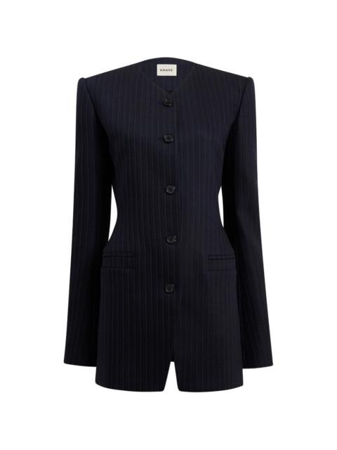 KHAITE Naran pinstripe button jacket