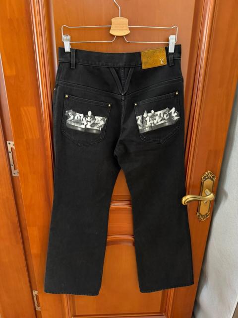 Louis Vuitton Louis Vuitton Graffiti Denim Jeans